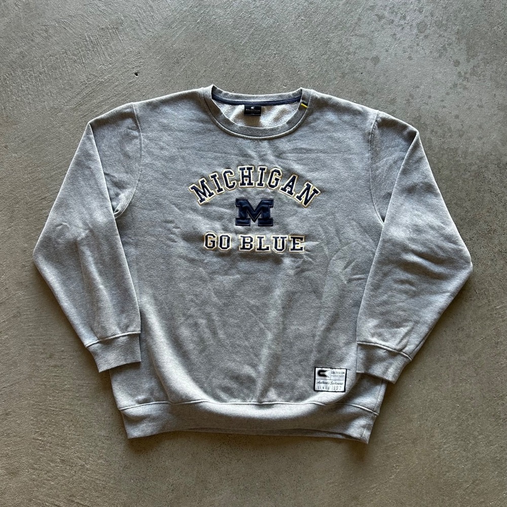 Vintage Michigan Wolverines Sweatshirt Size XXL Gray Colosseum Crewneck‎ College